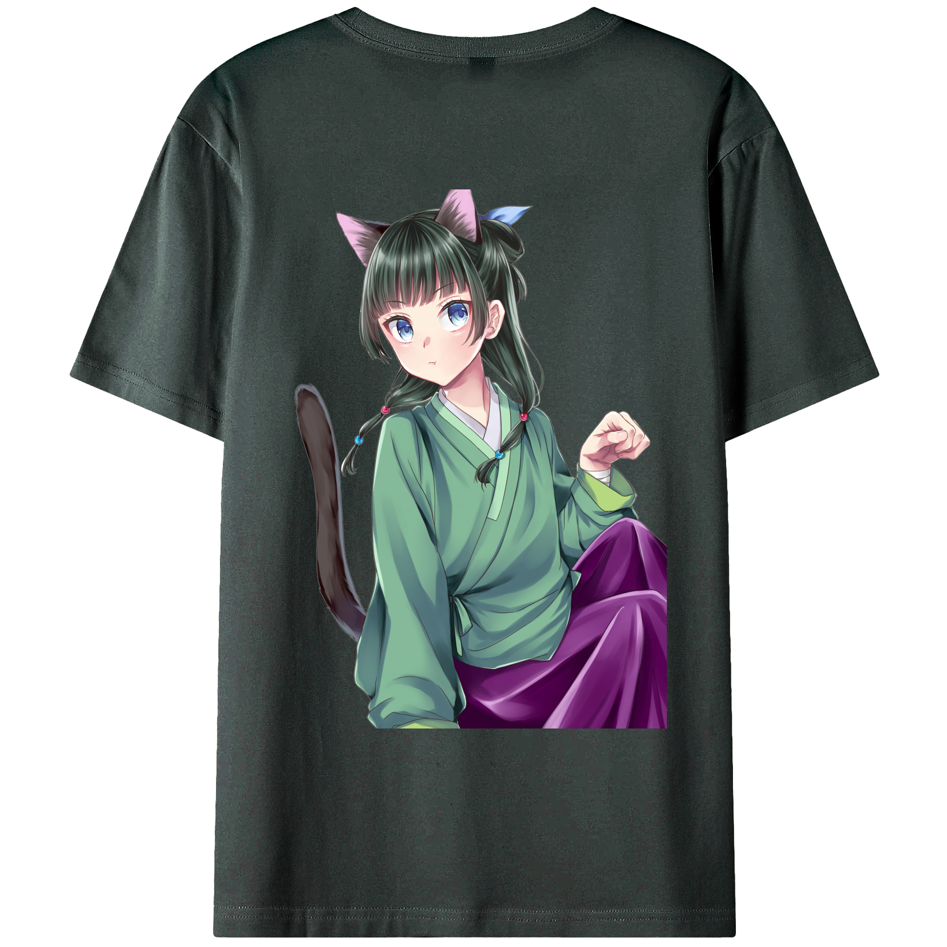（画像用） 薬屋のひとりごと The Apothecary Diaries 綿100％ メンズ半袖Tシャツ（バックプリント） 通気性